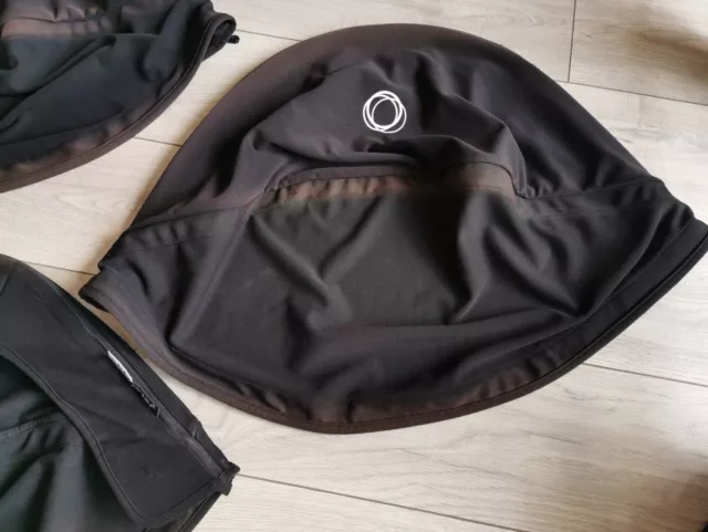 Bugaboo Esel 2 Kapuze Sonnenvordächer schwarz passend für Esel Modelle 1, 2, 3