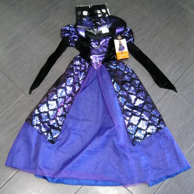 Girls Twilight  Princess Halloween Costume Gothic Dress Gown Crown MEDIUM M NEW