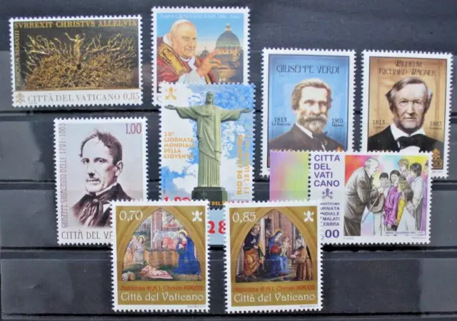 Vaticano 2013 selezione di 9 Francobolli nuovi differenti MNH** (C.SI)