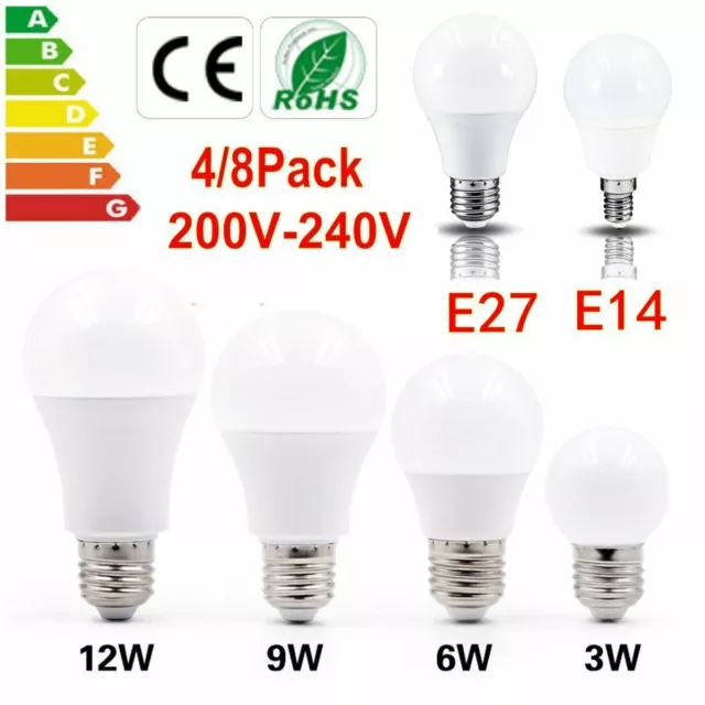 B22 E27 E14 LED Globe Bulb Light Bayonet Screw Edison Lamp AC220-240V 3W -18W