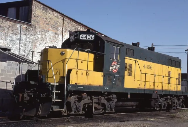 CNW CHICAGO NORTH WESTERN Railroad Train Locomotive MINNEAPOLIS MN Photo Slide