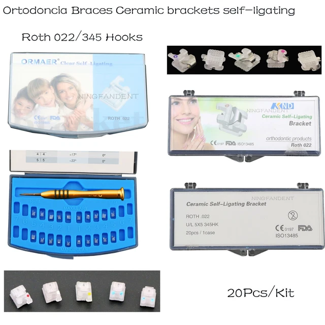 100 Pz/scatola Staffe In Ceramica Ortodontica ROTH MBT Edgewise - Foto 4