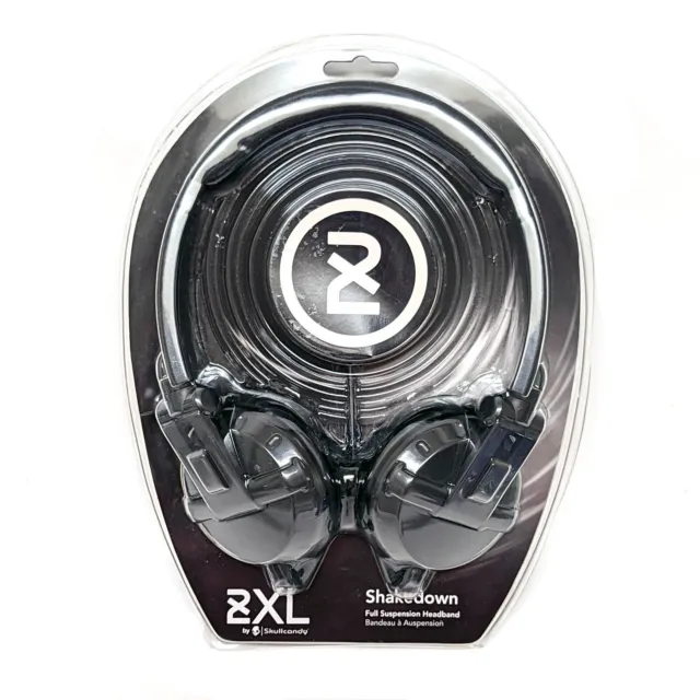 New 2XL by Skullcandy Shakedown Full Suspension Headband Black Headphones