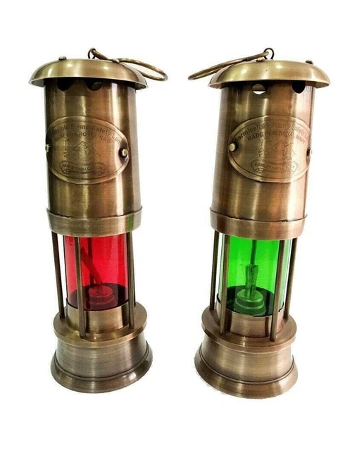 2 PCS Latón náutico 11 "Lámpara menor Farol de barco Luz Náutica Decoración...