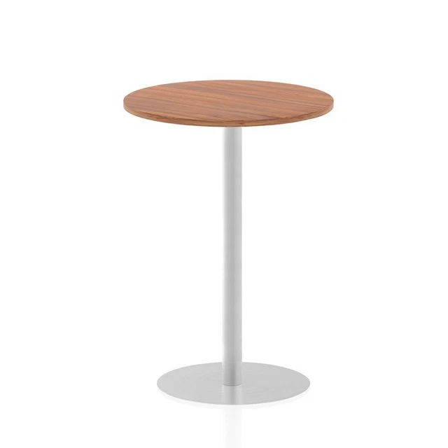 Dynamic Italia 800Mm Poseur Round Table Walnut Top 1145Mm High Leg ITL0131