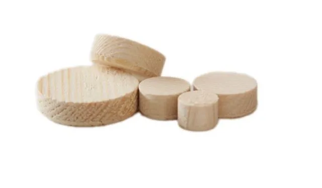 Querholzplättchen Konusplättchen in Fichte oder Kiefer 15-35mm Holzstopfen