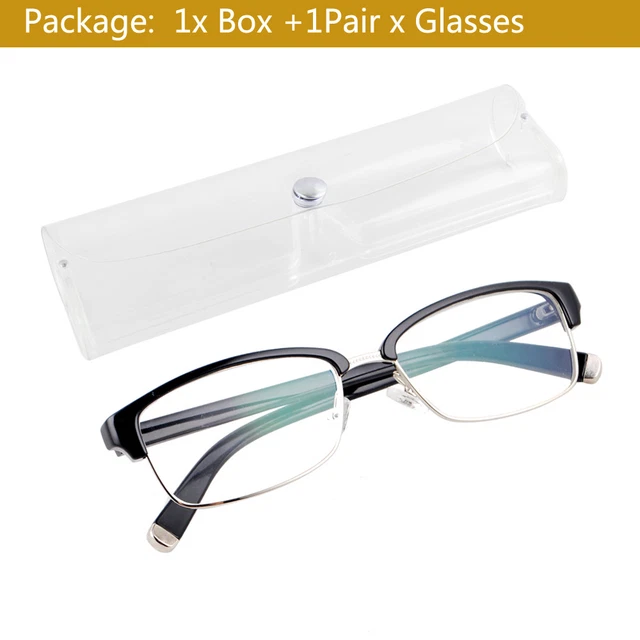 Paquete de 1 Gafas de Lectura Lectores Hombres Mujeres Marco Cuadrado Resorte EE. UU. STOCK