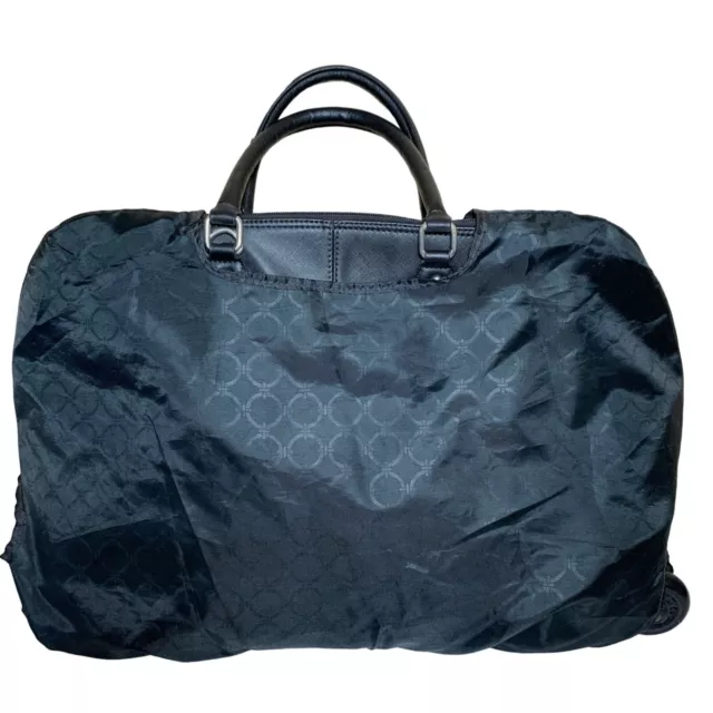 JM New York Designer Wheeled Duffle Bag Carry On Luggage Black