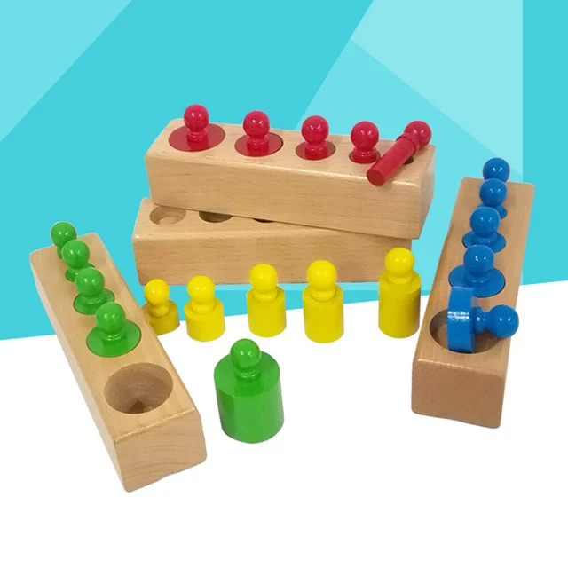 Base rotonda in legno cilindro puzzle giocattolo in legno