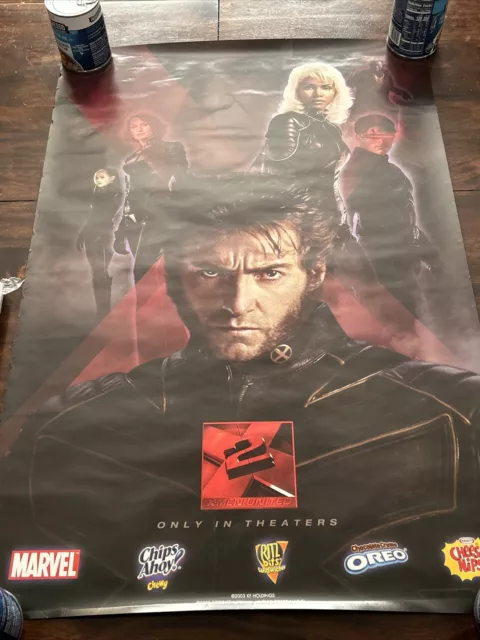 2003 X-MEN UNITED X2 MARVEL COMICS MOVIE POSTER ORIGINAL 24" X 36" Rare