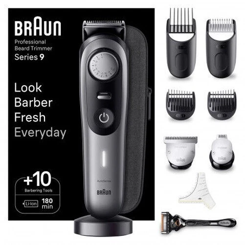 Braun BT9420 Bartschneider Wiederaufladbar 40 Längen Gilette Proglide