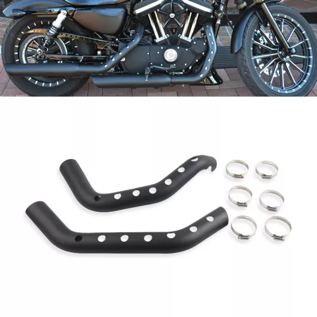 Exhaust Pipe Heat Shield Muffler Guard Cover Fit Harley Iron XN883 XN1200 Black