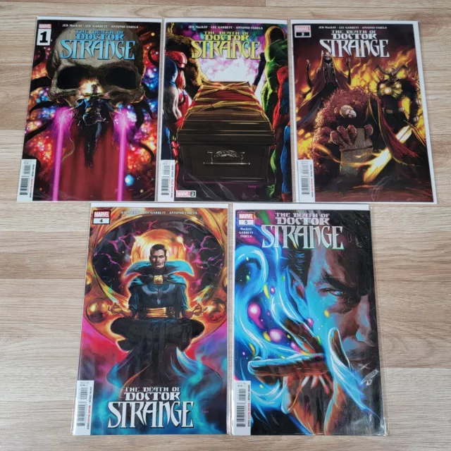 The Death of Doctor Strange #1-5 1st Print Andrews Lot of 5 Marvel Comics 2021