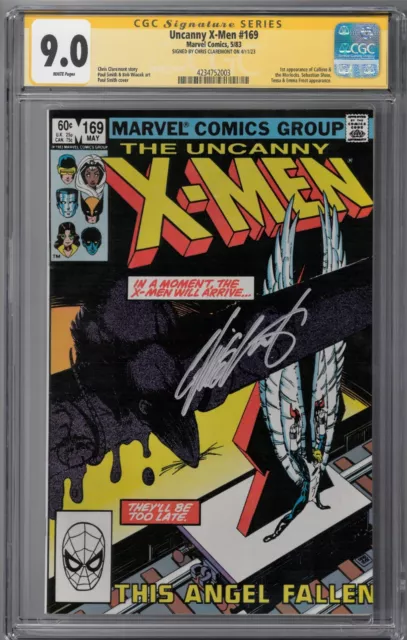 Uncanny X-Men #169 CGC SS 9.0 (May 1983, Marvel) Cover Signed by Chris Claremont