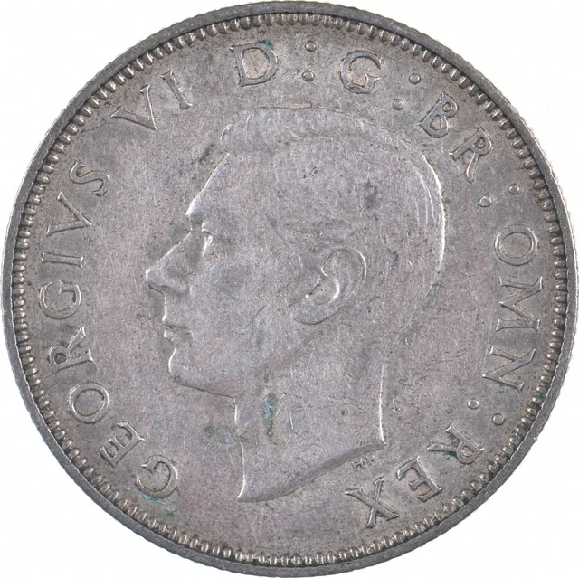 SILVER - WORLD Coin - 1941 Great Britain 2 Shillings - World Silver Coin *381