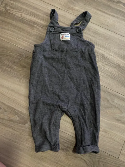 Carters Gray Overalls Fox Sneaky But Cute Baby Boys Infant Size 6 Months