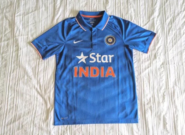 India Nike cricket shirt jersey 2015 World Cup Dhoni Kohli Rohit medium