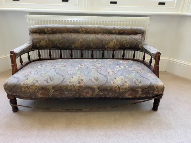 Victorian antique salon sofa settee chaise for recovering