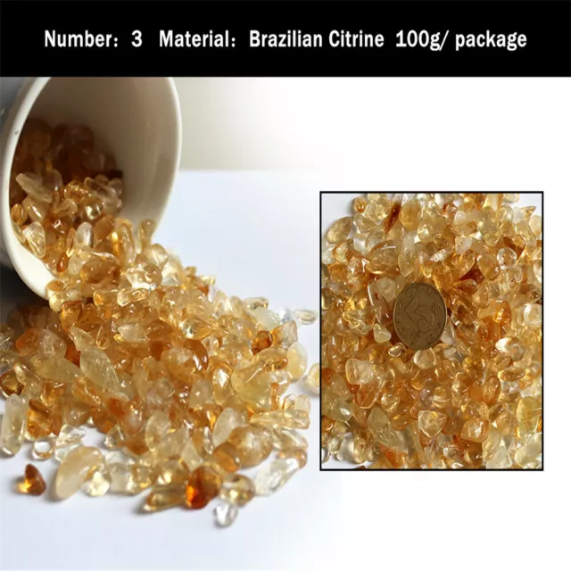 100g Gemstone Polished Chips Crushed Tumbled Stone Crystal Healing Embellishment