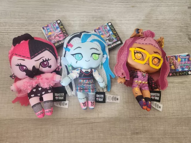 Monster High Stitchlings Set Of 3 - Draculara, Clawdeen, Frankiestein