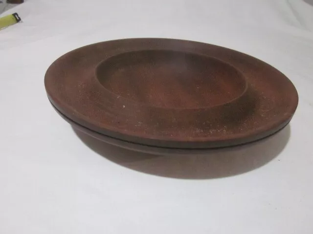 wooden bowl dark brown well made used good condition