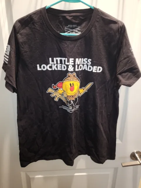 Grunt Style Women’s Little Miss Locked & Loaded Short Sleeve Black T-Shirt 3XL