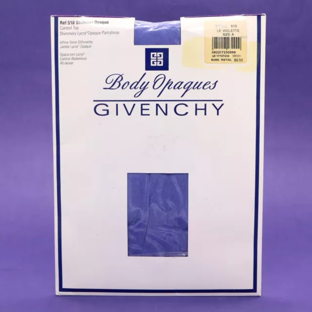 Givenchy Sz A Body Opaques #510 Lavender Shimmery Opaque Pantyhose Control Top