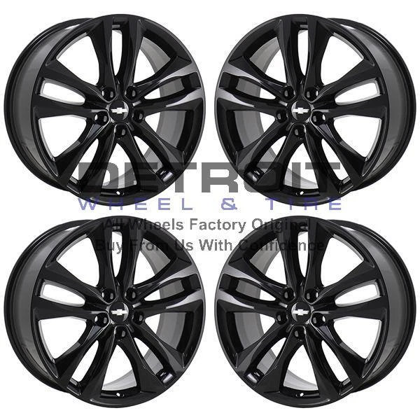 19& CHEVROLET MALIBU Gloss Black Wheels Rims Factory Oem 5857 20162024