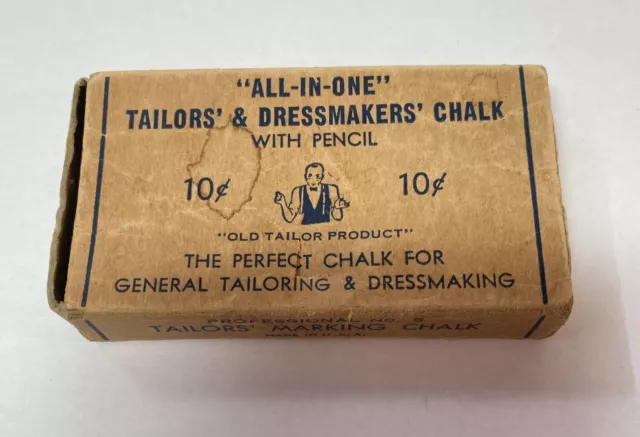 Vintage Tailors Dressmakers Sewing Chalk Advertising Box