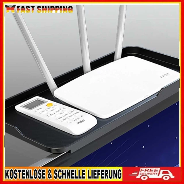 Router-Organizador-Rack Punch-Free TV Media Box Router-Estante-Organizador (Negro)