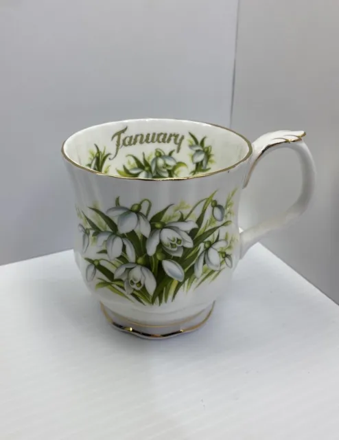 Royal Albert Flower of the Month Series January Snowdrops Bone China Teacup Only