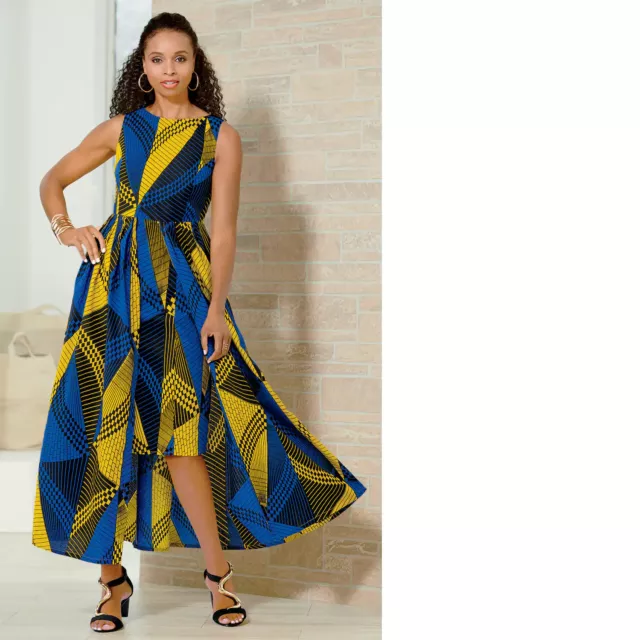 SIZE 16W PLUS Ashro Blue Yellow Summer Spring Laqueta Overlay Skirt ...