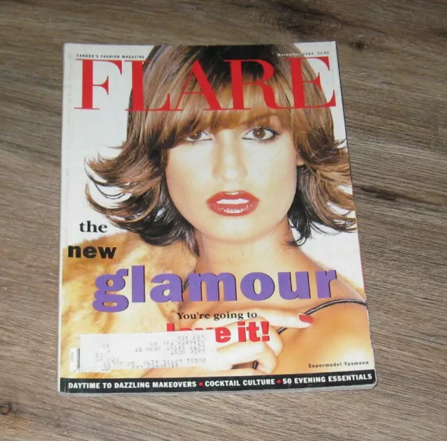 FLARE CANADA FASHION 1994 magazine Yasmeen Ghauri COVER photo Tonya Lee