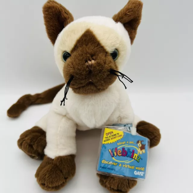 Webkinz Siamese Cat HM160 Plush NEW w/ SEALED Tag Unused Code NWT RARE kitten