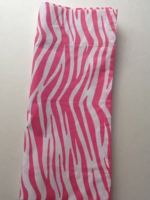 Valance~Pink and White Zebra~ Pottery Barn Teen 52 by 15  PBT