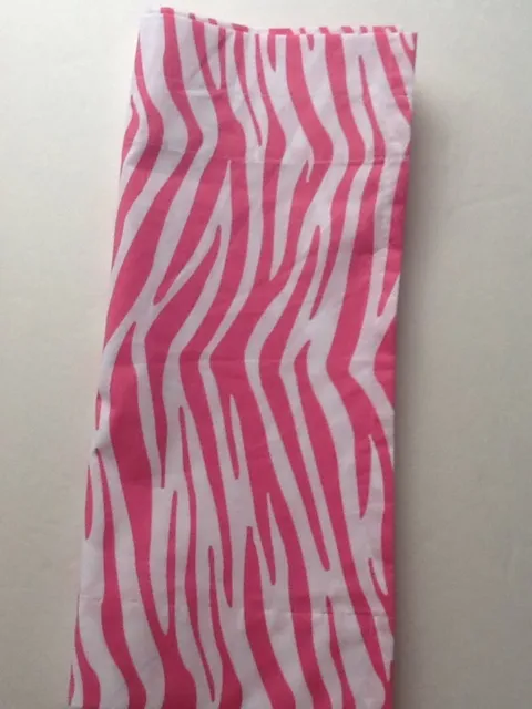 Valance~Pink and White Zebra~ Pottery Barn Teen 80 by 15  PBT