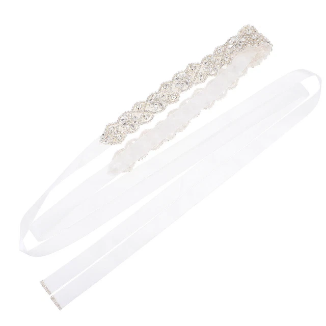 Blanche Grade Strass Ceinture Nuptiale Diamant Demoiselle D'honneur Luxe Mariée