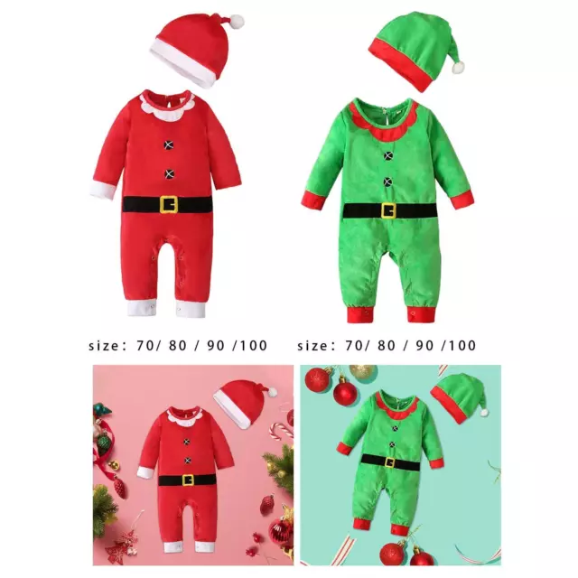 Costume de père noël pour bébé, Costume de père noël à manches longues