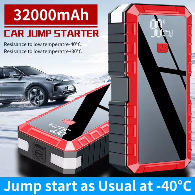32000MAH Smart Car Jump Starter  Emergency Booster Battery Charger Power Bank UK