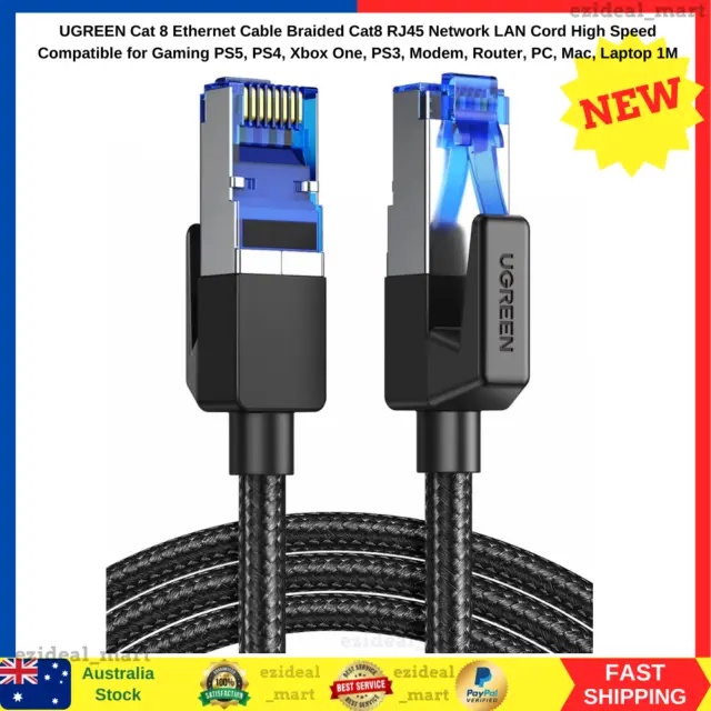 UGREEN Cat-8 Ethernet Cable Braided Cat8 RJ45 Network LAN | NEW AU