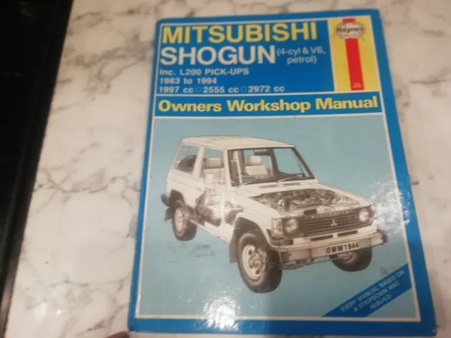 Mitsibishi shogun L200 pick up Haynes manual 83--94