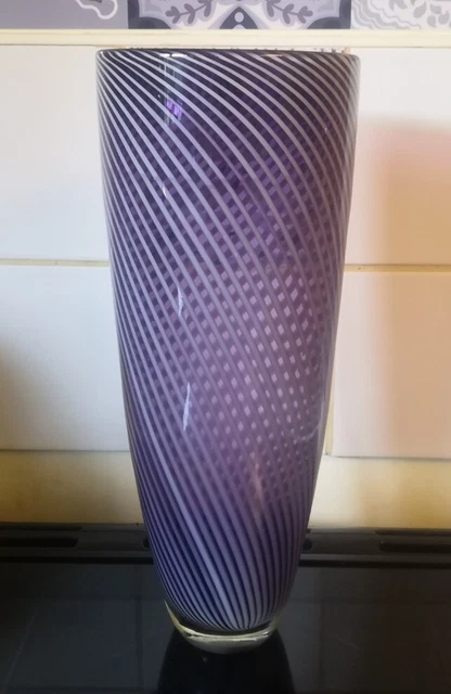Uretfærdighed løn udendørs BETTY JACKSON BLACK Purple Vase, Beautiful Large Glass Vase £50.00 -  PicClick UK