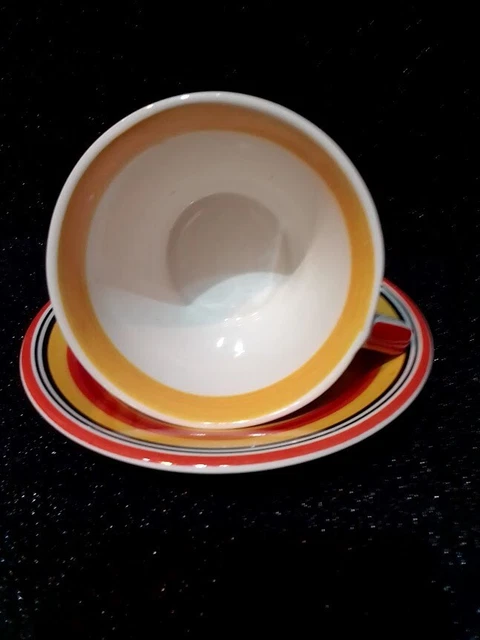 Clarice Cliff Wedgwood Conical "Apples "Cup And Saucer. 3