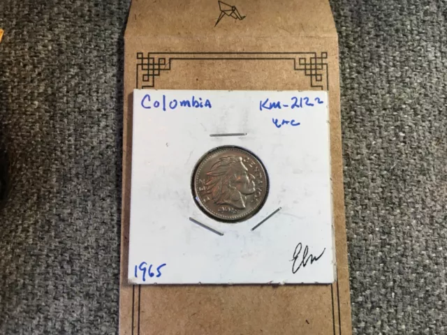 1965 Columbia Ten Centavos Coin Excellent BU Condition # 1762s