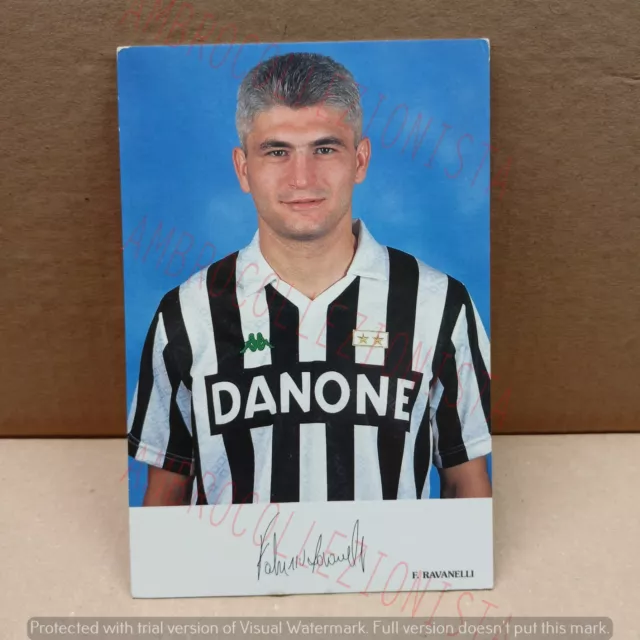 Cartolina Giocatore Juventus Anni '90 - Fabrizio Ravanelli Autografo (stampato)