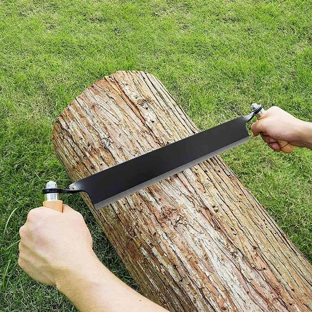 Draw Shave Knife 8 IN Curved Straight Draw Knife Wood Woodworking Debarking Tool