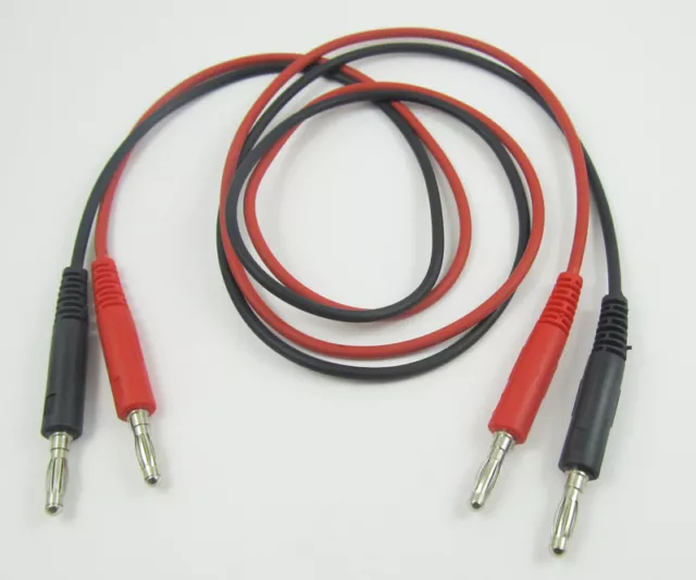 5 set High-quality 2.6" 0.8M Dual Banana Male, Male to Male Plug Test Lead Cable