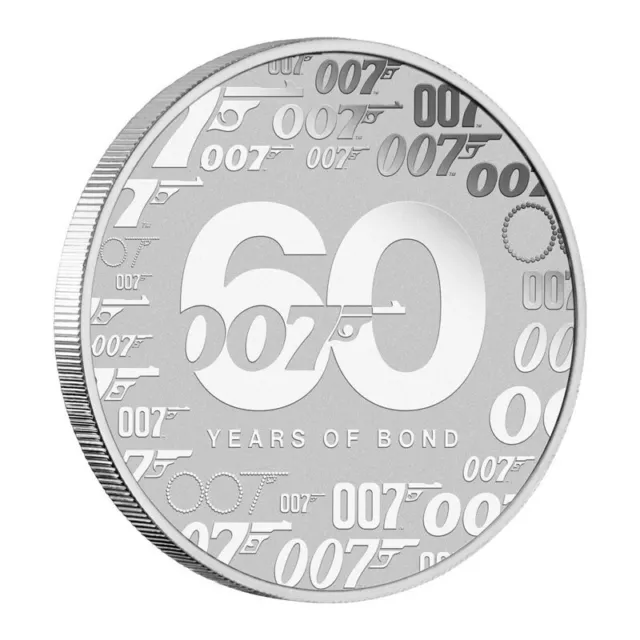 TUVALU 1 Dollar Argent 1 Once 60 Ans James Bond 2022