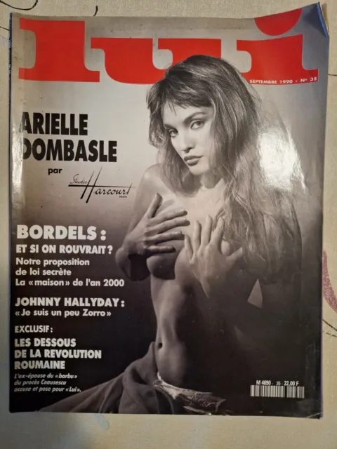 Ancien Magazine Pour Adulte,  LUI , ARIELLE DOMBASLE Erotique Septembre 1990