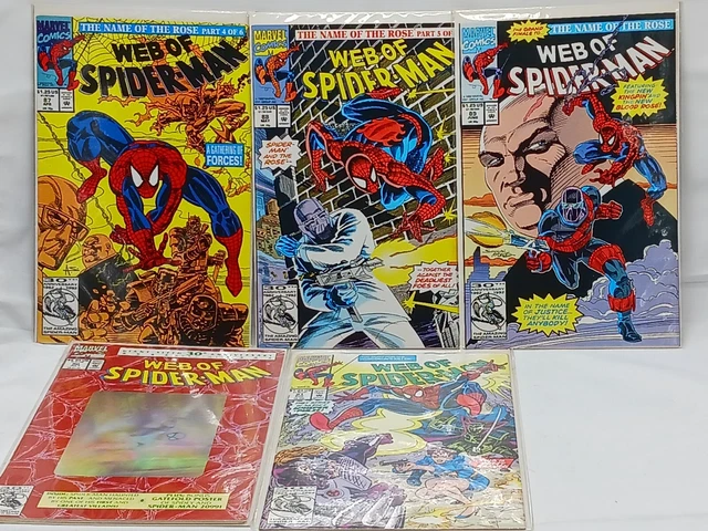 Web of Spiderman 87,88,89,90 & 91 Comic Book Lot of 5 (1992, Marvel)